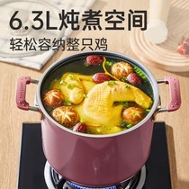 Chuidahuang non-stick pot soup pot household double-ear induction cooker soup pot porridge hot pot noodle pot gas stove 2509