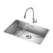 Oulin sink 9103 stainless steel single-slot handmade basin single-slot vegetable basin kitchen under-counter basin single sink 1912