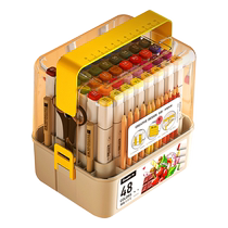 Guangbo Paint Brush Childrens Mark Pen 48 Color Double-ended Oily Watercolor Pen Student Special Graffiti Pen Color Pen 12 Colors 24 Colors 36 Colors 60 Colors 80 Colors Quick-drying Impermeable Color Painting Set 135