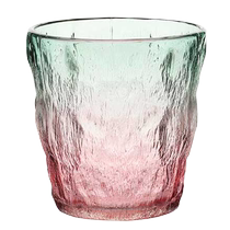 Glass vertical pattern cup glacier pattern glass water cup summer high-looking cup iins style internet celebrity coffee cup Huanghe 1117