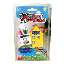 Teng Xuan Mini Travel Toy Piggy Peppa Pig Coloring Book Little House Colored Pencil Bag Hanging Buckle Gift 1563