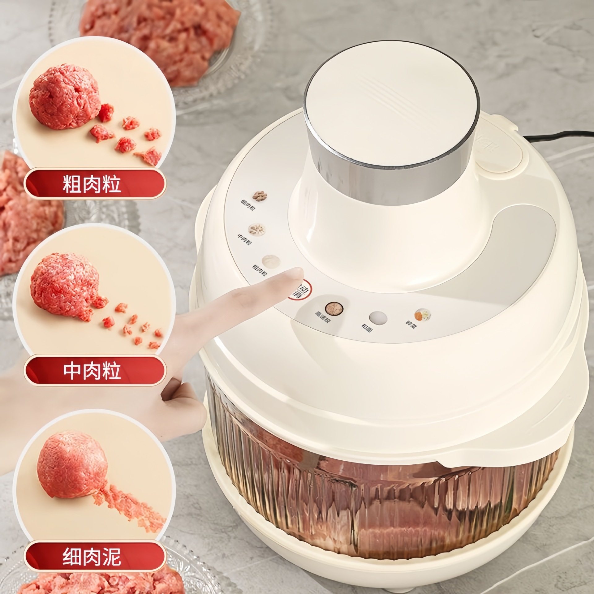 Suning Dough Mixer, Household Multi-Purpose Kneading Machine, Electric Food Supplement Mixer, Automatic Dough Kneading and Meat Grinding Machine 2872Z