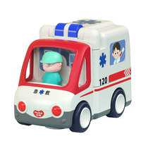 Huile ambulance electric childrens boy car simulation model doctor 120 sound and light can open the door 1549