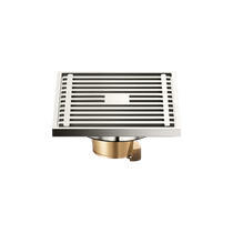 All-copper floor drain deodorant bathroom artifact cream-style sewer shower strip invisible bathroom washing machine 1763