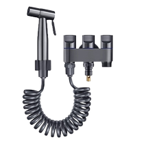 Bathroom toilet companion one in two out three out angle valve with spray gun faucet for toilet flushing water gun 1763