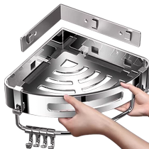 304 stainless steel bathroom storage rack bathroom triangle basket no punching toilet wash corner storage rack 1835