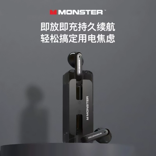 Monster XKT08 Bluetooth-гарнитура, беспроводная проводная полувкладышная игра, новинка 2025 года, высокое качество Magic Sound с шумоподавлением, мужской 2481