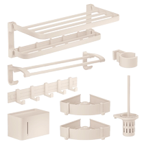 White towel rack no punching bathroom toilet folding towel rack space aluminum bathroom storage rack wall hanging 1763