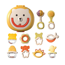 Newborn baby toy hand rattle 0-1-2 years old baby educational early education grab and chew teether gift box 2077