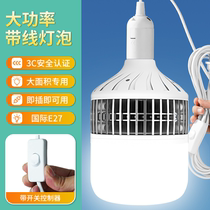 Corded light bulb led household energy-saving super bright plug-in lighting e27 screw lamp holder with switch socket lamp 2055