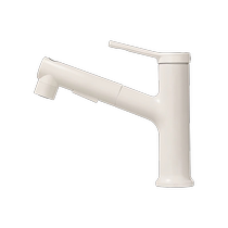 White basin faucet all copper pull-out bathroom wash basin basin household hot and cold faucet 1763