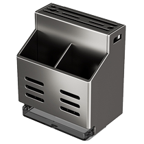 Stainless steel knife holder kitchen storage rack wall-mounted knife chopstick barrel integrated storage rack multi-functional storage 1286