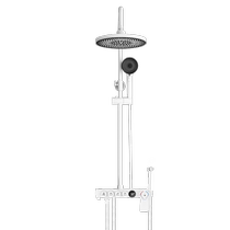Household shower set full copper constant temperature bathroom digital display shower rain shower flower sun shower head pressurized shower white 2005