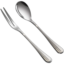 Suning 304 Stainless Steel Fruit Fork Creative Moon Cake Home Cake Fork Sweet small fork fruit sign 2018