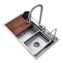 Bested 304 stainless steel vegetable sink large single-slot kitchen sink thickened dishwasher sink household vegetable sink 1213