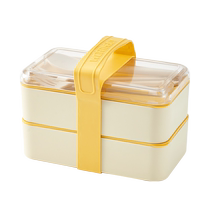 Double-layer lunch box for children and students portable microwave heating Japanese style fresh-keeping lunch box for office workers 2018
