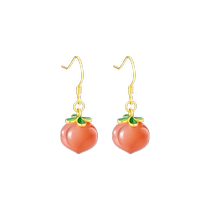 Rouge peach earrings for women 2024 new popular earrings sterling silver earrings birthday gift for girlfriend 2521