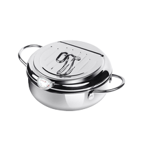 Frying pot household anti-splash constant temperature control belt thermometer new small 304 stainless steel deep frying pot 2479