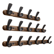 Walnut solid wood hooks entrance door entrance wall hanging wall hanging hangers behind the door no punching high-end coat hooks