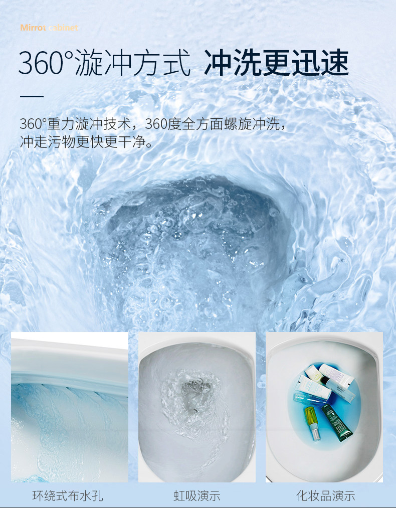 东鹏卫浴 超漩虹吸式 马桶坐便器 静音防臭型 图5