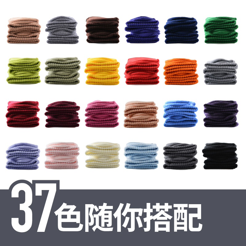 Autumn and Winter Socks for Men and Women, Solid Color Basic Mid-Calf Socks, Sweat-Absorbent Towel Bottom, Thick Candy-Colored Couple Cotton Socks for Sports and Dance