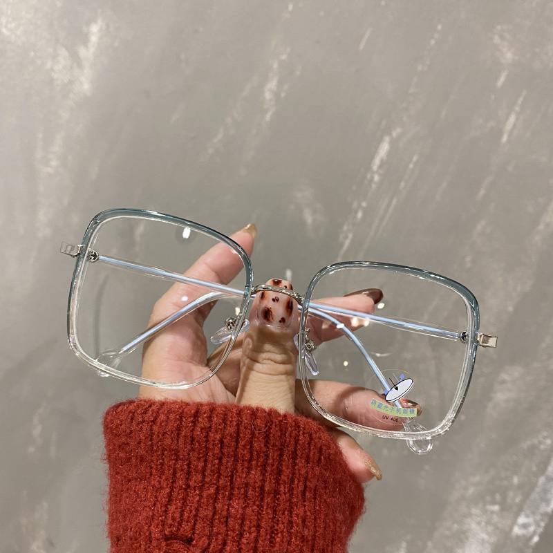 Vegan and large frame Nearsightedness Glasses Female Web Red Vegan Slim Eye Frames Small Red Book for Anti-Blu-ray Glasses Spectacle Male Tide