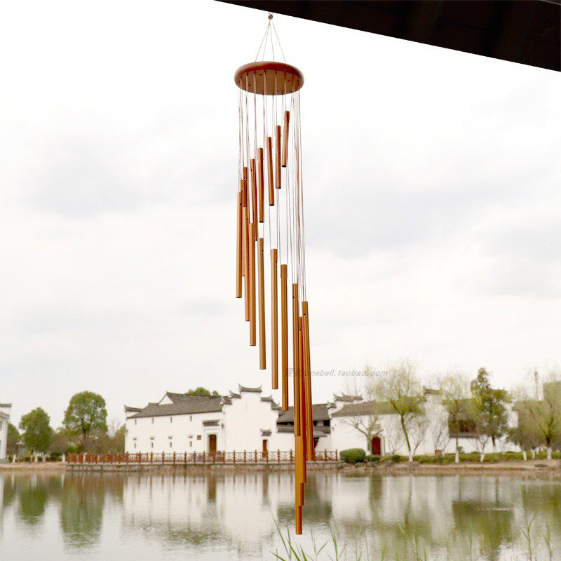 Modern minimalist pendants Japanese jingle and wind rose gold silver bedroom balcony music wind chimes hanging