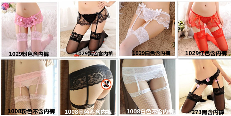 Nữ tính ren sling vớ cám dỗ ren thong ống dài vớ đồ lót vớ garter bộ