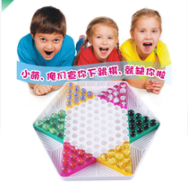 Checkers large children's puzzle parent-child multi-function game chess glass pinball checkers fun 15 in 1