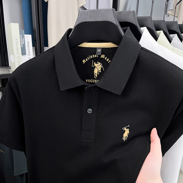 Paul Men's Short-Sleeved Polo Shirt New Summer Embroidered Lapel Men's T-Shirt Business Casual Versatile Top