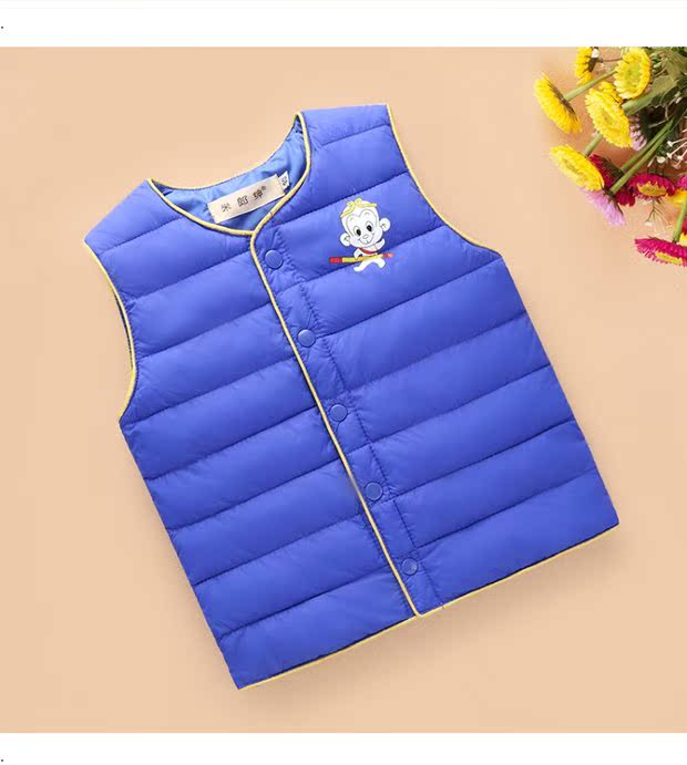 Trẻ em xuống áo bông cô gái ngụy trang vest bé trai đồ lót ấm áp phim hoạt hình áo vest mùa thu và mùa đông quần áo trẻ em quần áo bé trai
