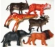 Mô hình động vật rừng hoang dã lớn Hổ sư tử voi Linh dương hươu cao cổ Bộ đồ nội thất mô phỏng bằng nhựa - Đồ chơi gia đình