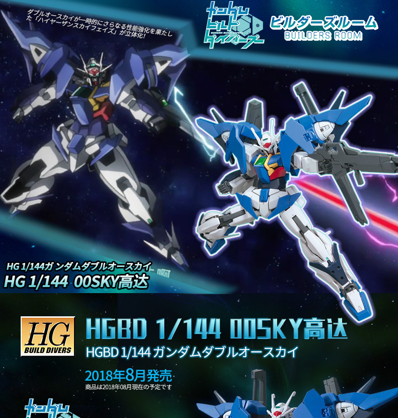 Mô hình Bandai Gundam HGBD 1 144 Sáng tạo Gundam 00SKY Tianxiang số Chế độ Burst - Gundam / Mech Model / Robot / Transformers mô hình gundam khổng lồ	