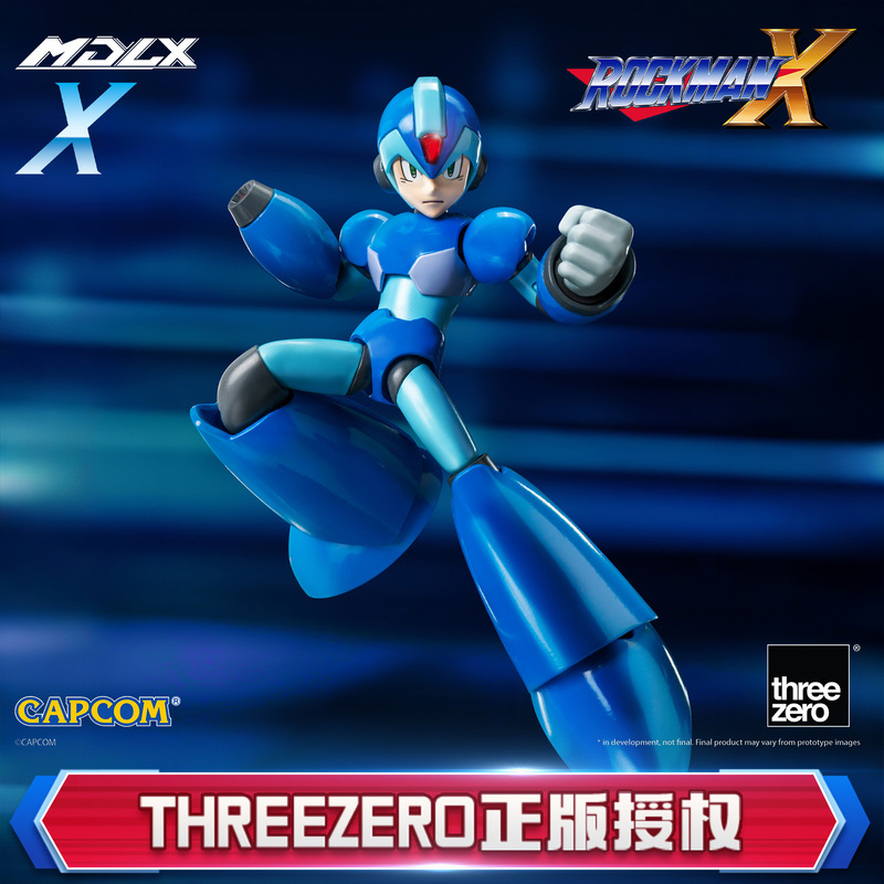 Threezero Rockman X Rising Flame Mdlx Movable Action Figure Model Missile Peripheral Toy Gift for Boys