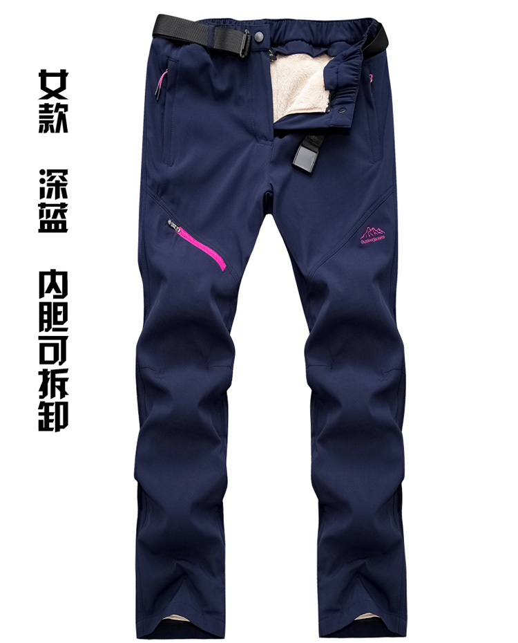 Quần Gore-Tex cho nam và nữ trong mùa thu đông cộng với quần nhung dày thể thao có thể tháo rời quần lót chống thấm nước ấm áp shop quần áo nam
