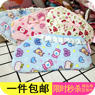 Coin purse cloth art coin bag small cute cartoon girl mini coin headphones bag coin bag key hand hand
