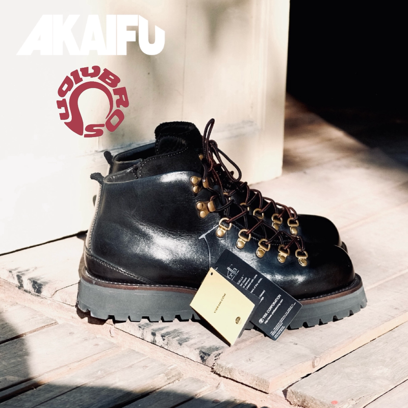 Uglybrosxakaifu Collaboration Goodyear V-Soled Mountain Light Work Boots Outdoor Motorcycle Leather Boots
