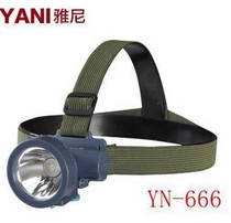 Yani strong light LED lithium battery waterproof headlight night fishing fishing lamp coal mine lamp YN666 3W white light