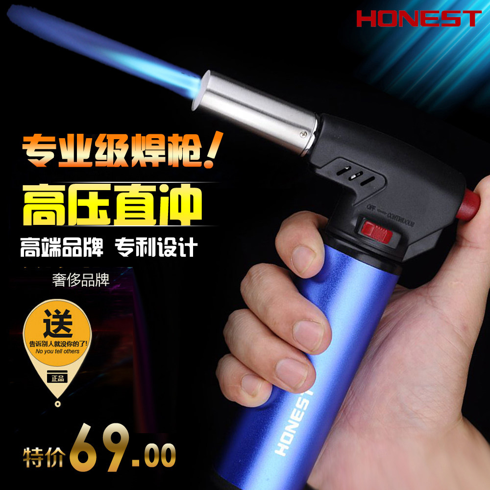 Baicheng Creative Lighter Baking BBQ Men's Cigar Lighter Windproof Straight Lighter