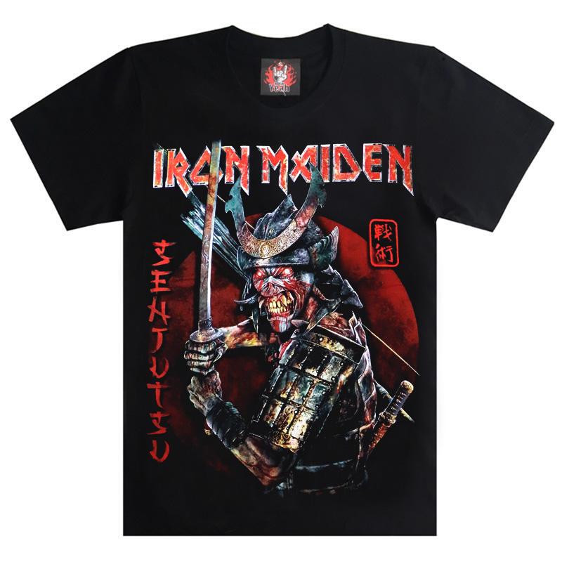 Heavy Metal Poster Round Neck Short-Sleeved T-Shirt T-Shirt Thai Version Band Iron Maiden Summer Pure Cotton Half-Sleeved T-Shirt