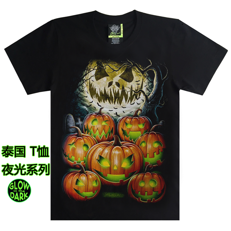 Summer new streetwear brand T-shirt, personalized skull pattern, music festival skateboarding loose pure cotton top