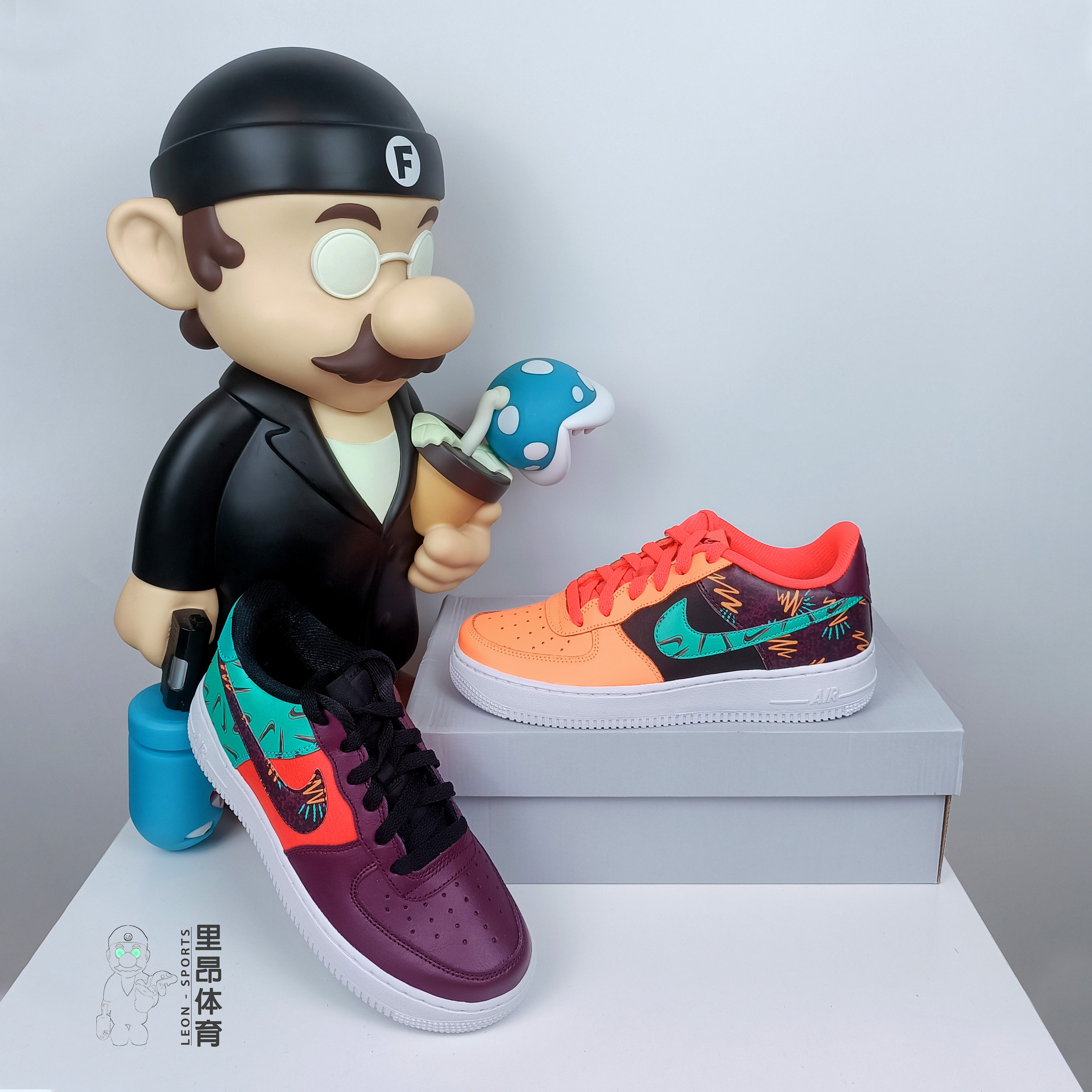 Lyon Sports Nike Air Force 1 Air Force One Mandarin Duck Color Matching Women's Shoes AT3407-600