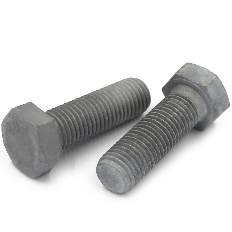 8 8 Class hot-dip galvanized external hexagonal screw hot-dip zinc bolts high strength M12 * 70 * 150-200 full-series specifications