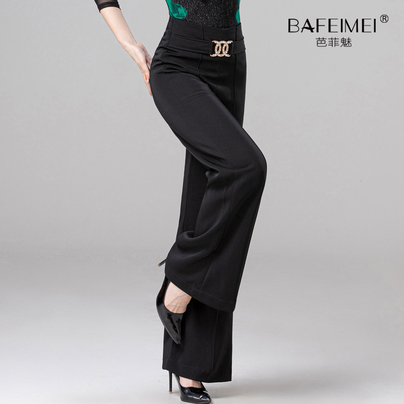 Latin modern dance pants 2022 new high waist waltz national standard dance competition dance pants social dance practice pants