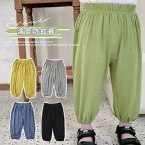 Childrens mask pants male and female children anti mosquito 2020 Summer new baby modal thin stretch casual childrens clothing