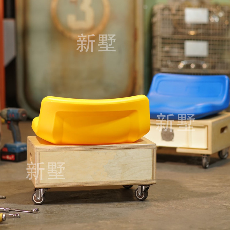 Стул 简约现代可移动坐凳矮凳玄关家用换鞋凳桦木海洋板多功能带抽屉凳