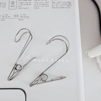 Hangable long hook wire clip 3 sizes 304 stainless steel with hook clip Multi-function storage large windproof clip