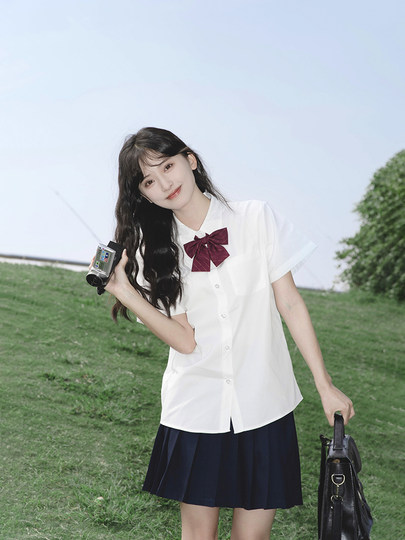 Белая женская рубашка, осенняя, с длинным рукавом, в стиле преппи, больших размеров, для миниатюрных женщин, с внутренним слоем, для школьниц, свободного кроя, топ в стиле JK, рубашка.