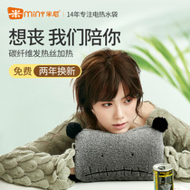 Minnie charging hot water bag explosion-proof electric heater electric treasure warm Palace Electric heating bag plush cloth cover hand warmer baby baby
