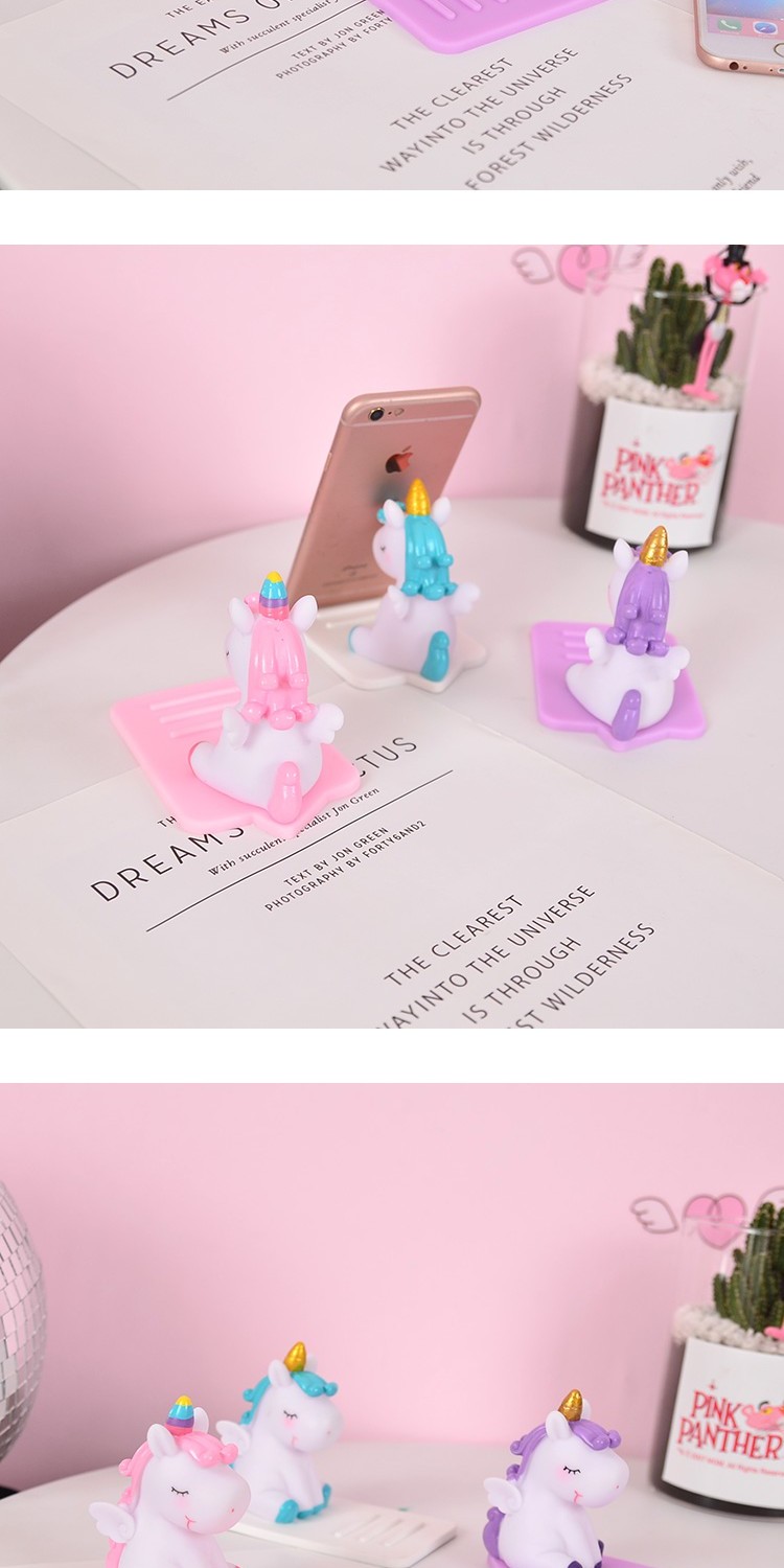 Người giữ điện thoại để bàn sáng tạo phim hoạt hình dễ thương kỳ lân điện thoại di động chỗ người lười xem phim Cô gái giữ điện thoại - Phụ kiện điện thoại di động ốp lưng redmi 9t